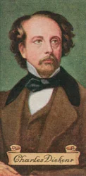 Charles Dickens, tirado de uma série de cartões de cigarro, 1935