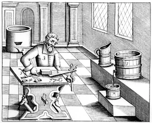 Verificando a qualidade do nitreto de salitre, nitrato de potássio ou KN03, 1683
