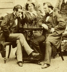 Xadrez e cartas, c1850s