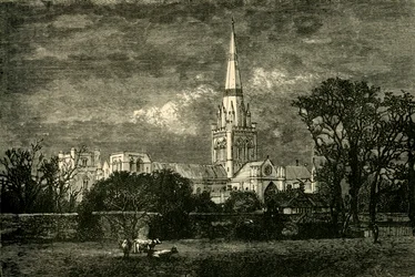 Catedral de Chichester, do sul, 1898.