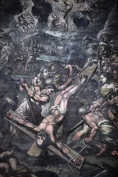 Igreja da Graça, Galatina, Apúlia Pintura retratando a crucificação de São Pedro, Galatina, Itália