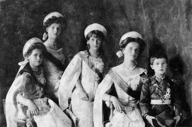 Filhos do czar Nicolau II da Rússia, c1910.