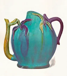 Pote de vinho chinês com esmaltes coloridos, c1680