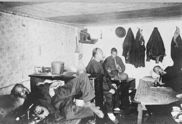 Casa de hóspedes chinesa em São Francisco, Califórnia, c. 1900