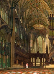 Coro da Catedral de Ely, Cambridgeshire, século XIX