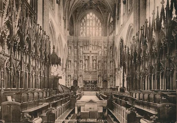 Coro da Catedral de Winchester, Hampshire, início do século XX