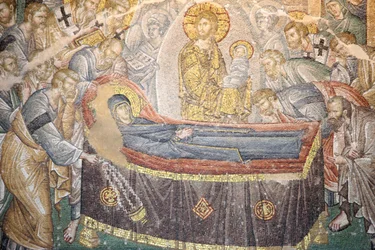 Chora Church Museum : morte do mosaico da Virgem (Coimesis) Istambul Turquie