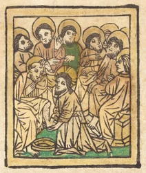 Cristo lavando os pés dos apóstolos, c. 1490.