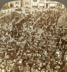 Maior mercado de Christianias, Noruega, c1905.