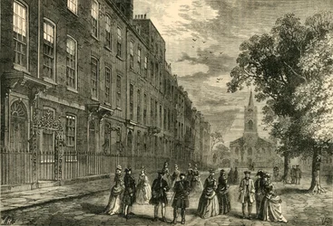 Church Row, Hampstead, em 1750, c1876.