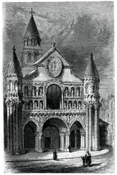 Igreja de Nossa Senhora do Grande, Poitiers, França, século XII, 1870