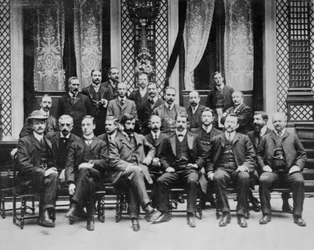 Os pioneiros do cinema em uma convenção em Paris