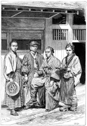 Cidadãos de Tóquio, Japão, 1895