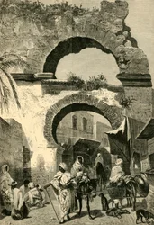 Portão da cidade em Tunis, 1881.
