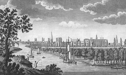 Cidade de York e Rio Ouse, Yorkshire, c1776