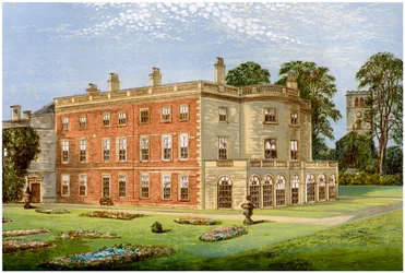 Clifton Hall, Nottinghamshire, casa do Barão Clifton, c1880
