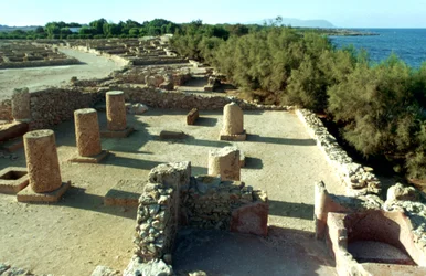Ruínas romanas costeiras, Tunísia, século III dC