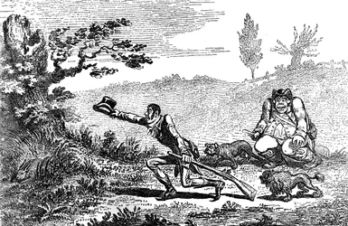 Desportistas cockney encontram uma lebre, 1800