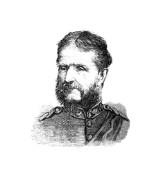 Coronel Nugent, comandando os engenheiros reais, c1882