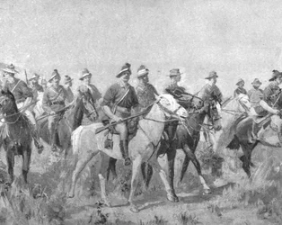 Tropas coloniais na África do Sul, 1899-1901: bosquímanos australianos em março de 1901.