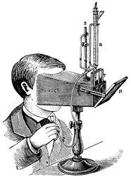 Colorímetro, após desenho de Labilliardiere com modificações de Salleron, 1871