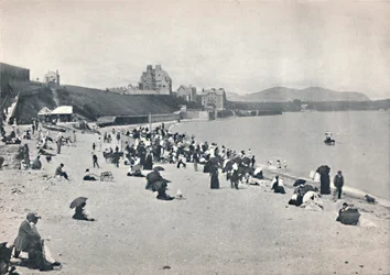 Baía de Colwyn - as areias, 1895