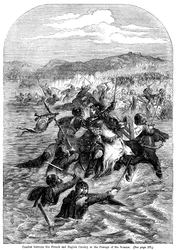 Combate entre a cavalaria francesa e inglesa na passagem do Somme