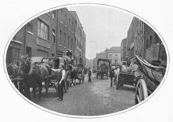 Início dos trabalhos, Rua Osborn, Whitechapel, Londres, c1903 1903