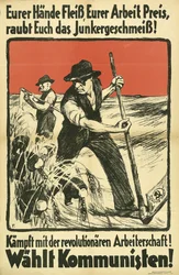 Cartaz eleitoral comunista do KPD, c. 1931