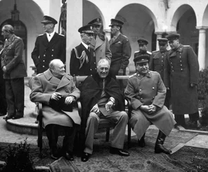 Conferência dos líderes aliados, Ialta, Crimeia, URSS, fevereiro de 1945