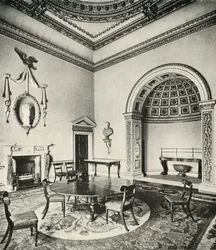 Interiores contrastados: Palladian - a sala de jantar, Holkham, Norfolk, de William Kent, com regência