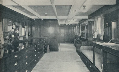 Centro de Controle da Imperatriz da Grã-Bretanha, sala de gráficos e casa do leme, 1936