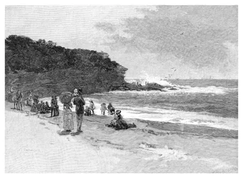 Coogee Beach, Sydney, Nova Gales do Sul, Austrália, 1886