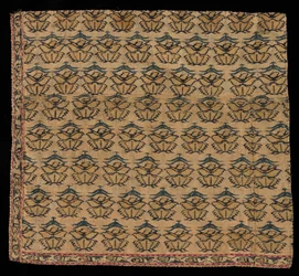 Fragmento de canto de um xaile, final dos anos 1700.