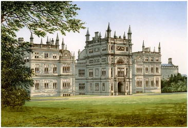 Corsham Court, Wiltshire, casa de Lord Methuen, c1880