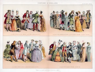Traje na Inglaterra, século x18