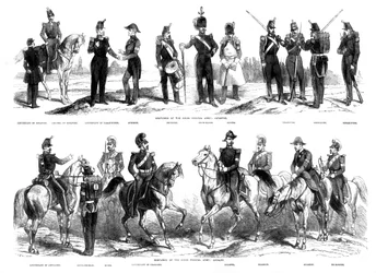 Trajes do exército federal suíço, 1857