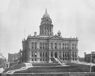 Court Court, Omaha, Nebraska, EUA, c1900.