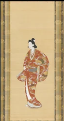 Cortesã, período Edo, 1661-1673.