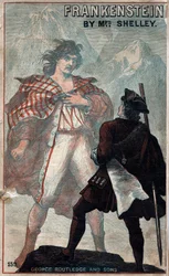 Capa de Frankenstein, de Mary Shelley, final do século XIX