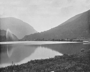 Entalhe de Crawford, montanhas brancas, New Hampshire, EUA, c1900.