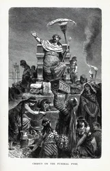 Croesus na pira funerária, 1882