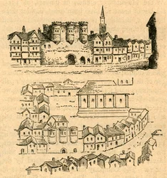 Casa de Cromwell, do mapa de Aggass, 1897.