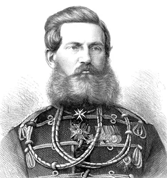 Príncipe herdeiro Frederick William da Prússia, 1870.