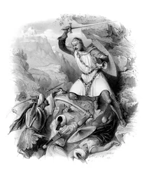 Cruzado em batalha, século XIX