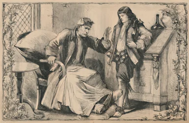 Crusoé aconselhado por seu pai, c1870