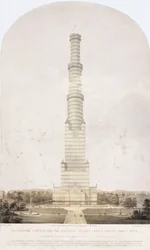 Crystal Palace, Design de Exposição Pós-Grandes para converter o Crystal Palace em uma torre de 1000 pés de altura