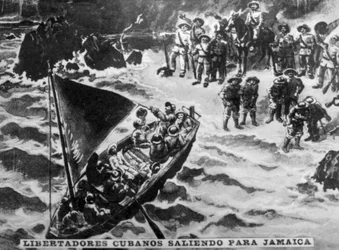 Libertadores cubanos partindo para a Jamaica, 1987, década de 1920
