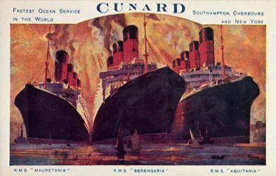 Transatlânticos de Cunard, década de 1920.
