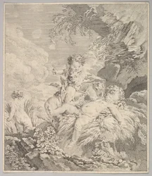 Cupidos fazendo cócegas uns aos outros, século XVIII.
